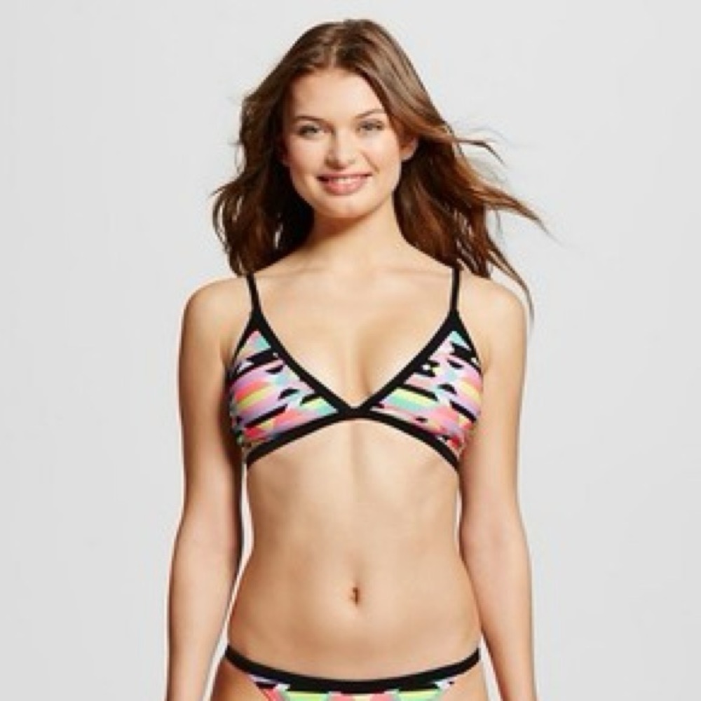 Colorful Bikini Top in Medium